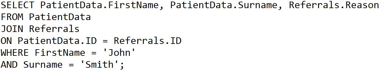 Join query code in SQL